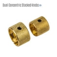 thumbnail image 5 of ammoon 2 Sets Dual Concentric Stacked Control Knobs for Electric Bass Guitars Gold Color, 5 of 7