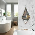 thumbnail image 2 of Yayeee 2 Pack Hand Towels for Bathroom 100% Cotton 16" x 28" Soft Absorbent Kitchen Towel, Colorful Skeleton Sun, 2 of 7