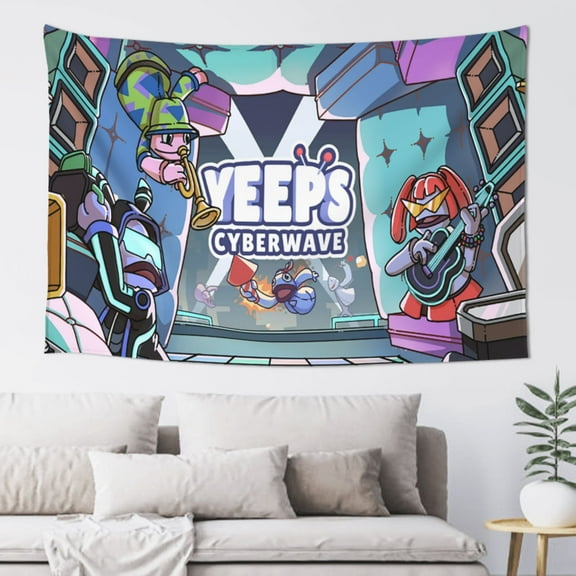 Yeeps Hide and Seek Wall Tapestry Poster for Bedroom Aesthetics Room Decor Flag Wall Hanging for Teen Girls Men Dorm Living Room (60''x40'')
