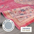 thumbnail image 5 of Beverly Rug Machine Washable Easy Cleaning Indoor Non-Slip Rugs Fuchsia / Cream 6'7"x9', 5 of 9