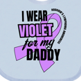 thumbnail image 4 of Inktastic I Wear Violet for My Daddy Hodgkins Lymphoma Awareness Boys or Girls Baby Bib, 4 of 4
