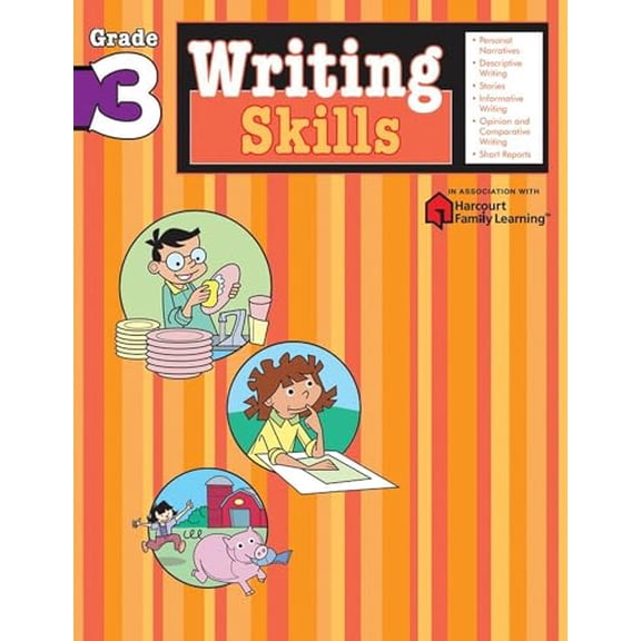 Pre-Owned Writing Skills: Grade 3 (Flash Kids Harcourt Family Learning) (Paperback) 1411404815 9781411404816