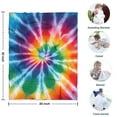 thumbnail image 4 of Colorful Rainbow Tie Dye Spiral Pattern Blanket,Comfortable Soft Flannel Throw Blanket,All Season,Warm Lightweight Blankets for Sofa Bed Couch Living Room Chair,30"x40", 4 of 4