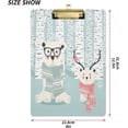 thumbnail image 3 of FMSHPON Merry Christmas Bear Forest Clipboard Hardboard Wood Nursing Clip Board and Pull for Standard A4 Letter 13x9 inches, 3 of 8