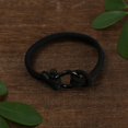 thumbnail image 3 of Pulsera de cuero para cama de madre e hijo Forever Linked Together, pulsera de cuero de cama de acero inoxidable para hombre, pulsera inspiradora, regalo de cumpleaños de graduación para hijo de mamá, 3 of 6