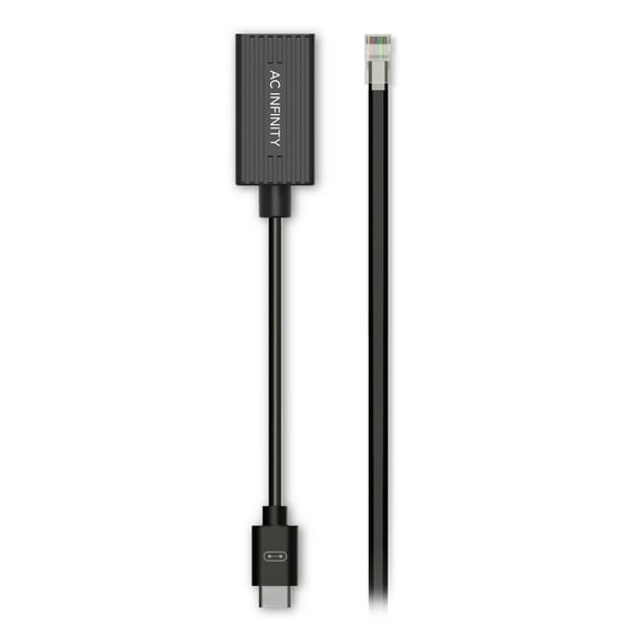 AC Infinity RJ11/12 to UIS Port Type-B Adapter Dongle, Conversion Cable Cord with Extension Cable for RJ11 RJ12 Grow Lights with Resistor Dimming