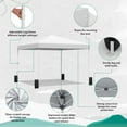 thumbnail image 6 of Erommy 10x10 ft Pop Up Canopy, Easy up Outdoor Canopy Tents for outside with Wheeled Bag, 4 Sand Bags,White, 6 of 9