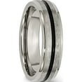 thumbnail image 4 of Titanium Black Enamel 6mm Satin And Polished Band (Size 12.5) Made In United States tb153-12.5, 4 of 5