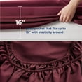 thumbnail image 3 of U by Bedsure Queen Sheet Set - Soft Sheets for Queen Bed, 4 Pieces Hotel Luxury Burgundy Sheets, Easy Care Polyester Microfiber material Cooling Bed Sheet Set, 3 of 7