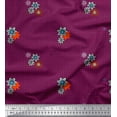 thumbnail image 1 of Soimoi Poly Georgette Fabric Dot & Floral Artistic Printed Craft Fabric by The Yard 42 Inch Wide, 1 of 3