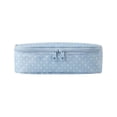 thumbnail image 2 of Blue Polka Dot Toiletry Bag, Waterproof Travel Makeup Bag with Large Capacity Storage and Zipper Closure, Portable Cosmetic Organizer for Women Travel Vacation Business Trips, 2 of 7
