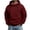 Red, variant on Men's Cowl Neck Layered Hoodie Side Zipper Kangaroo Pocket Raglan Long Sleeve Fleece Casual Street Sweatshirt Tops Navy XXL