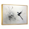 thumbnail image 2 of Designart "Minimalist Birds Of Paradise On Floral Limb IV" Birds Of Paradise Floater Framed Canvas Wall Art, 2 of 5