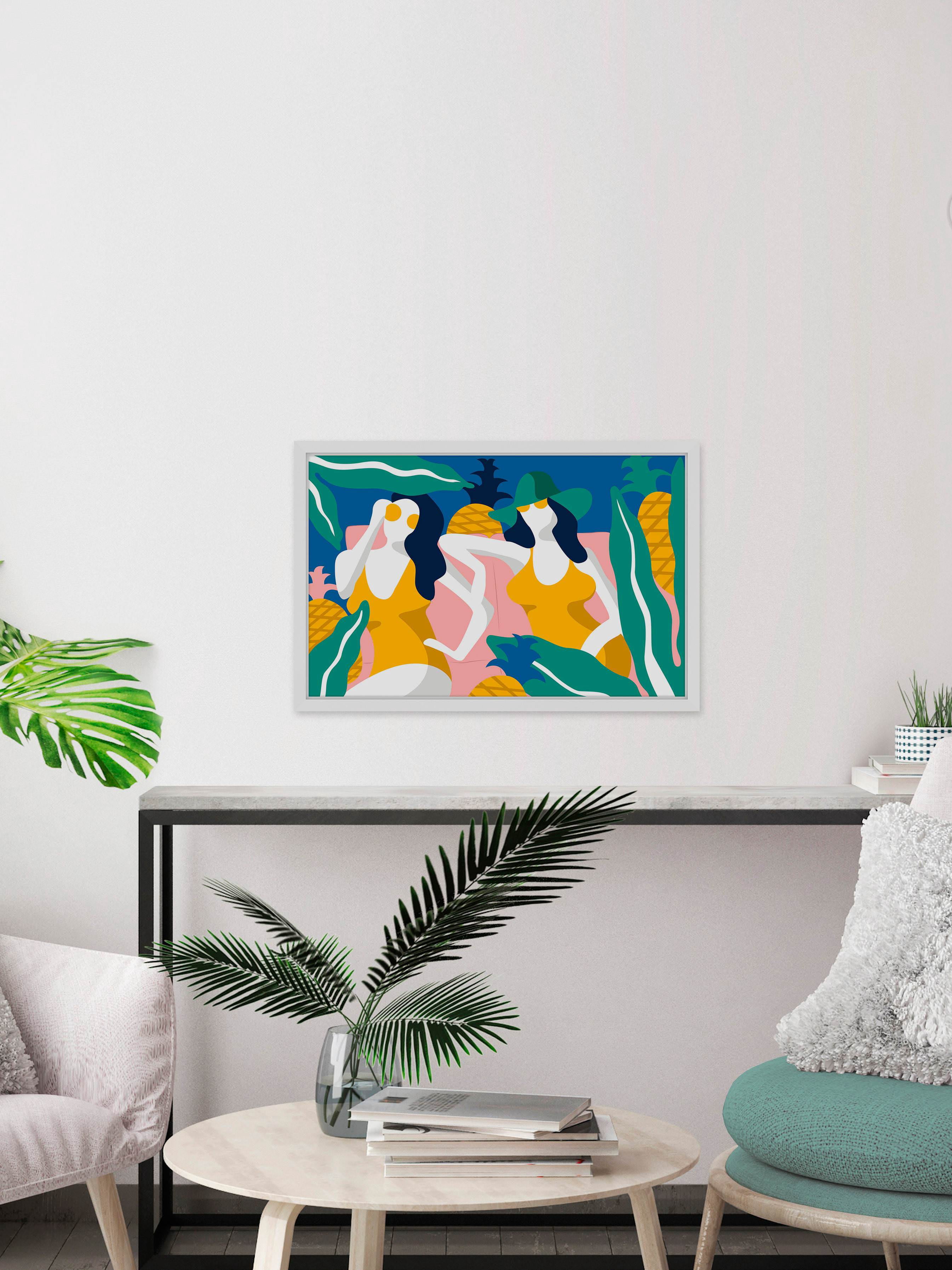 Pineapple Summer Framed Painting Print