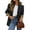 6# Navy, variant on Red Blazers Womens Casual Open Front Curved Hem Long Sleeve Lapel Collar Work Office Jacket S