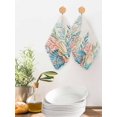 thumbnail image 2 of Summer Ocean Kitchen Dish Towels for Drying Dishes Set of 4, Watercolor Coastal Coral Shell Seaweed Beige Waffle Weave Microfiber Hand Tea Bathroom Towels Quick Dry & Absorbent Towel 12x12, 2 of 7