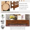 thumbnail image 6 of GZXS Rustic Wood Console Table with 2 Drawers and 2 Shelves, 42-Inch Storage Sofa Table for Entryway, Kitchen, Living Room – Brown, 6 of 10