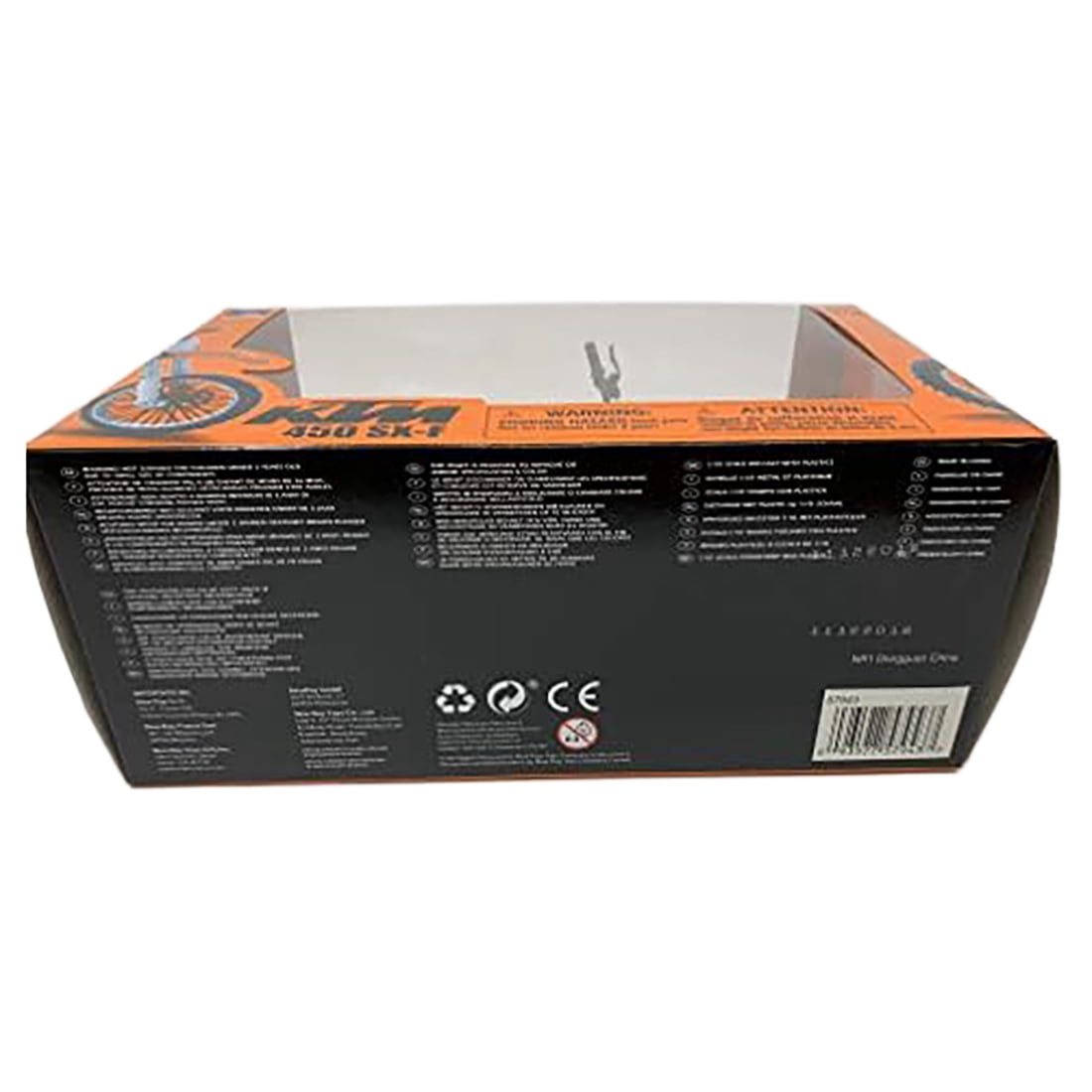 KTM 450 SX-F Dirt Bike Orange and White 1/10 Diecast Motorcycle Model by New Ray