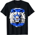 thumbnail image 2 of 100% Cotton Unisex Flag of Israel Lion Jewish Israel Flag T-Shirt, 2 of 5