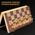 thumbnail image 2 of Juego de ajedrez LuckyWish magnético de madera plegable de 15 x 15 pulgadas, 2 of 7