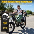 thumbnail image 6 of HiKeep Electric Bike for Adults, 2000W 4000W Peak Motor, 48V 25Ah Removable Lithium Battery, 26x4 Fat Tire E-Bike, 7-Speed Shimano, Full Suspension, Rear Rack, UL 2849, Black, 6 of 11