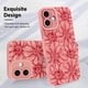 thumbnail image 3 of Funda de teléfono MZELQ para iPhone 16 de silicona negra con estampado floral, 3 of 6