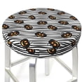 thumbnail image 3 of Balery Haloween Pumpkins Fundas de asiento para taburete de bar redondo de tela de terciopelo ajustables que protegen de arañazos y manchas para sillas de 14 a 17 pulgadas.-14 inch, 3 of 7