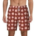 thumbnail image 3 of Uemuo Cute Pig with Coins Pattern Mens Swim Trunks Quick Dry Board Shorts with Mesh Lining, Stretch Beach Shorts Quick Dry No-Chafing Board Shorts-3X-Large, 3 of 9
