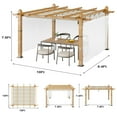 thumbnail image 3 of Ataucjin 10x10 Ft Outdoor Retractable Pergola with Canopy and Side Mesh Screen, Upgraded Gray Post Aluminum Pergola, Modern Pavilion for Backyard, Patio, Porch, Grape Trellis, 3 of 6