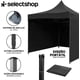thumbnail image 4 of Carpa Toldo 3x3 Metros con Paredes Reforzado Plegable Impermeable Facil Armado Y Transporte para Jardín Casa Exterior Uso Rudo Acero Lona (Negro), 4 of 8