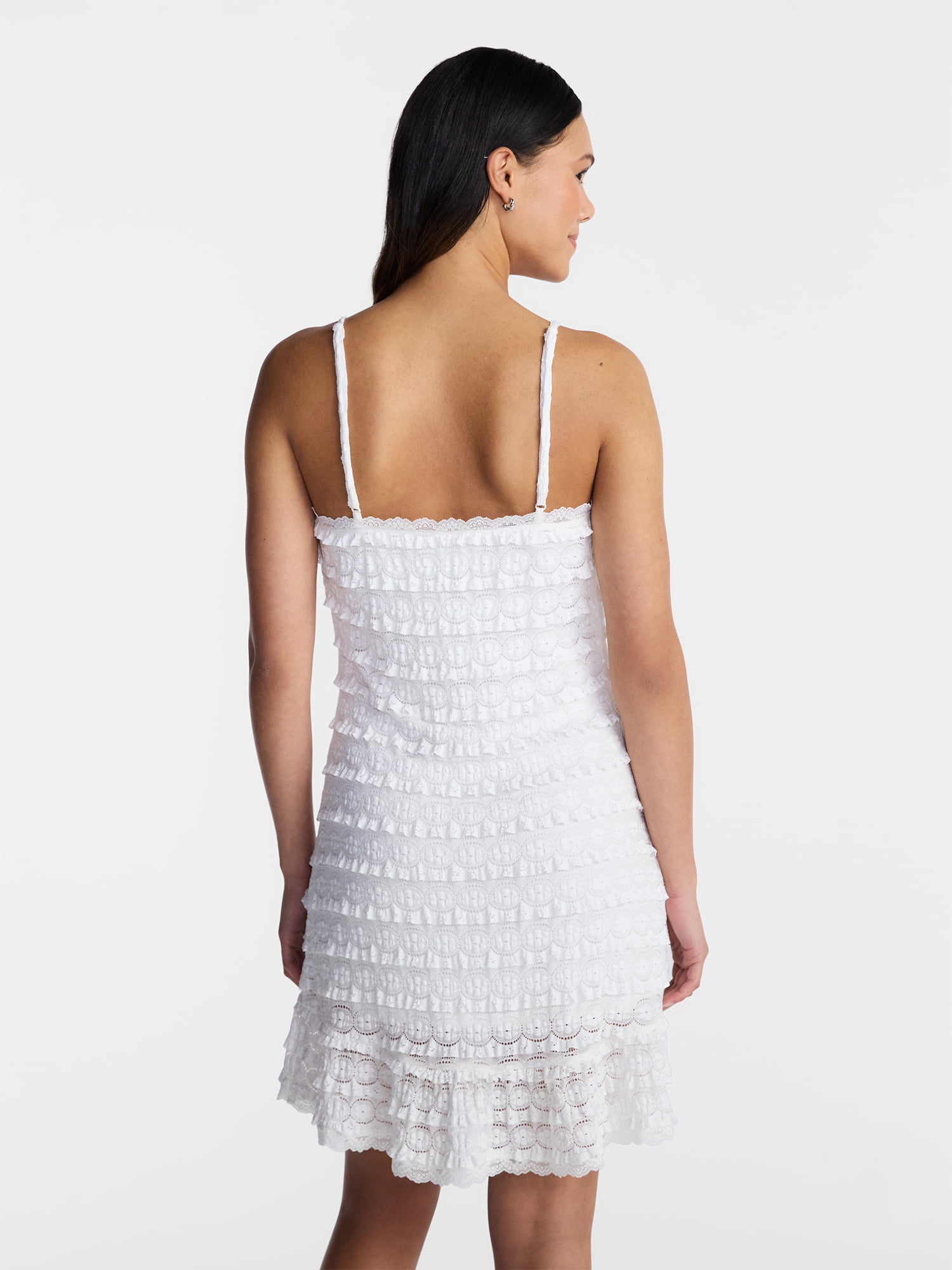 No Boundaries Lace Ruffle Mini Dress, Women’s XXS-XXL