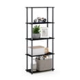 thumbnail image 2 of Furinno Turn-N-Tube Toolless Assembly 5-Tier Closet Shelf, Black Closet Organizer, Open Shelf Closet Organizers and Storage, for Wardrobe, Living Room, Black, 2 of 4