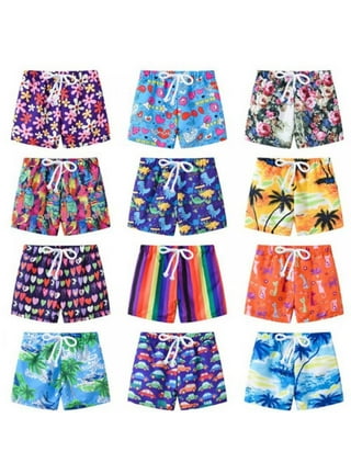 Esho 8-14Y Girls Swimsuits, Big Girls Floral Bikinis, Little Girl Bathing  Suit Bikini+Bottoms+Swim Trunks, 3 Pieces, Size 8-14T