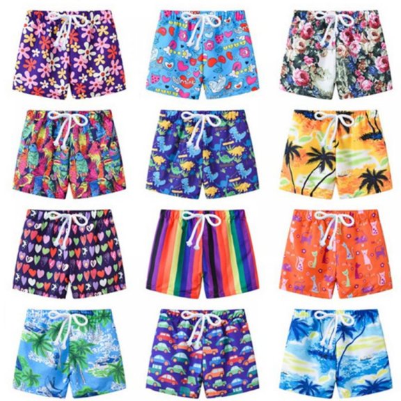 2-7Y Boys Girls Swim Trunks Girls Board Shorts Toddler Baby Sport Running Casual Quick Dry Swim Trunk