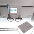 thumbnail image 2 of Unique Bargains PU Leather Car Sun Visor Organizer Glasses Holder and Card Holder Gray, 2 of 7