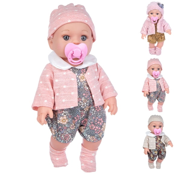 Baby Doll, 12 inch Reborn Baby Dolls, Baby Toys for Toy 1-3 3-6 Year Old, Realistic Baby Doll, Soft Touch Silicone Baby Dolls, for Baby Doll Gifts for 1 Year Old, Christmas Gifts (A)