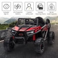 thumbnail image 4 of TOBBI Kids Ride on UTV, 12V Battery Powered Truck with LED Headlights, Horn, Music for Kids Aged 37-60 Months, Red + Black, 4 of 12