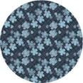 thumbnail image 1 of Ahgly Company Machine Washable Indoor Round Transitional Blue Koi Blue Area Rugs, 8' Round, 1 of 7