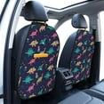 thumbnail image 2 of Dinosaur print L Mats Back Seat Protectors, Car Seat Protector Vehicle Organizers Waterproof Cover Back Seat Cover for Kids with 3 Storage Pockets 2 Pack, 2 of 5