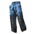 thumbnail image 2 of WTXUE Trousers Summer Pants Beach Pants Drawstring Elastic Waist Stripe Graphic Prints Geometry Comfort Streetwear Yellow Blue Loose Pants for Men S, 2 of 4