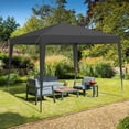 thumbnail image 2 of Pop Up Canopy Tent 10x10, Instant Outdoor Gazebo with Removable Sidewalls, Portable Shade Shelter with 4 Sand Bags & Carry Bag for Patio, Party, Beach, Camping, Black, 2 of 11