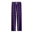 thumbnail image 5 of Christmas Pajama Pants Men Buffalo Plaid Pajama Pants Unisex Couples Lounge Pants Elastic Waist Loose Soft Casual Funny Print Pjs Bottoms, 5 of 5