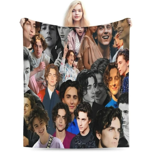 Blanket Timothee Chalamet Soft and Comfortable Warm Fleece Throw Blankets Yoga Blankets Beach Blanket Picnic Blankets Gift for Dorm room office decor Sofa Bed Camping Travel All Season