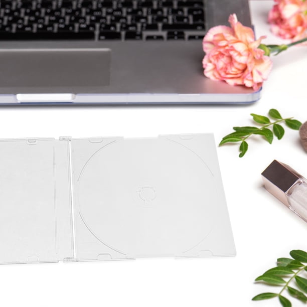 BESTYASH 2Ud Estuche Acrílico Transparente Para Cd Y Dvd Protector Reutilizable Para Uso En Casa Y Viaje
