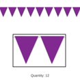 thumbnail image 6 of 12 Pack Bulk Purple Party Pennant Banner, 6 of 6