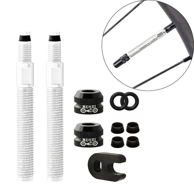 Bicicleta de montaña Bicicleta Tubeless Carbono Cuchillo Rim Presta Vástago de válvu universal, Válvu francesa Extensor aíble con núcleos 2pcs 50mm Macarena vástago de válvula sin cámara