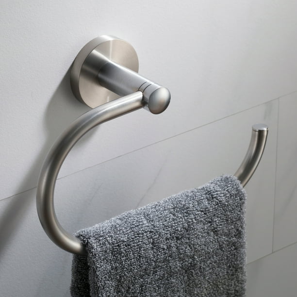 KRAUS Elie 4Piece Bath Hardware Set with 24inch Towel Bar, Paper Holder, Towel Ring and Robe