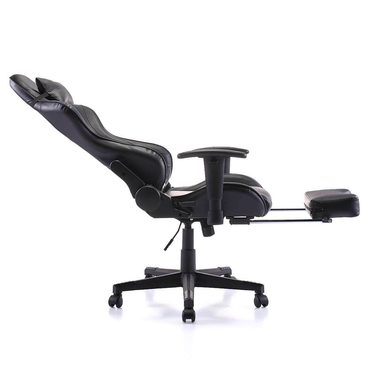 Kepooman High-Back Swivel Gaming Chair, Reclining Ergonomic Computer Chair with Lumbar Support - Black Kepooman High-Back Swivel Gaming Chair, Reclining Ergonomic Computer Chair with Lumbar Support - Black