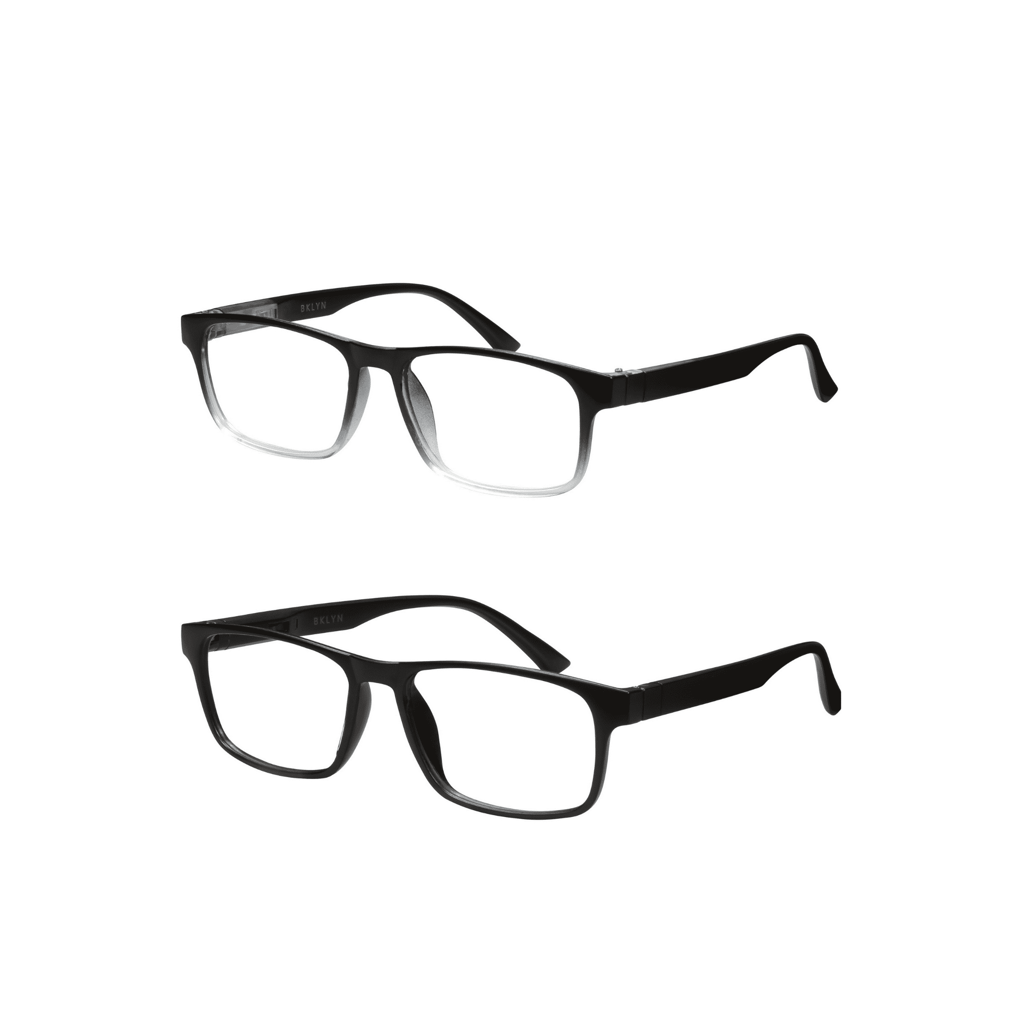 Bklyn, Nostrand +1.75, Adult, Mens, Plastic Reading Glasses & Pouches Value Pack , 2 Ea