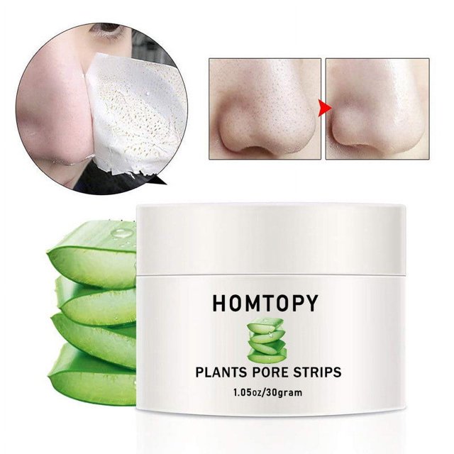 Fiudx Pegatina para La Nariz, Parche de Extracto de Aloe, Banda de Limpieza Profunda, Eliminador de Puntos Negros, Solución para Cuidado Facial, para Todo Tipo de Piel, Rutina de Belleza Diaria, Incl